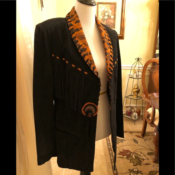 Phoenix U.S.A. Fringe Leather Jacket 🎀HP🎀 - Picture 3 of 6